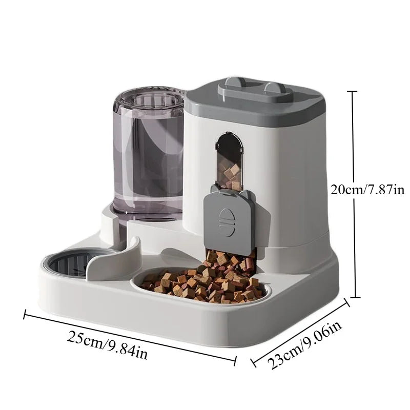 Automatic Pet Feeder and Water Dispenser – Non-Electric Dual Bowl for Cats & Dogs