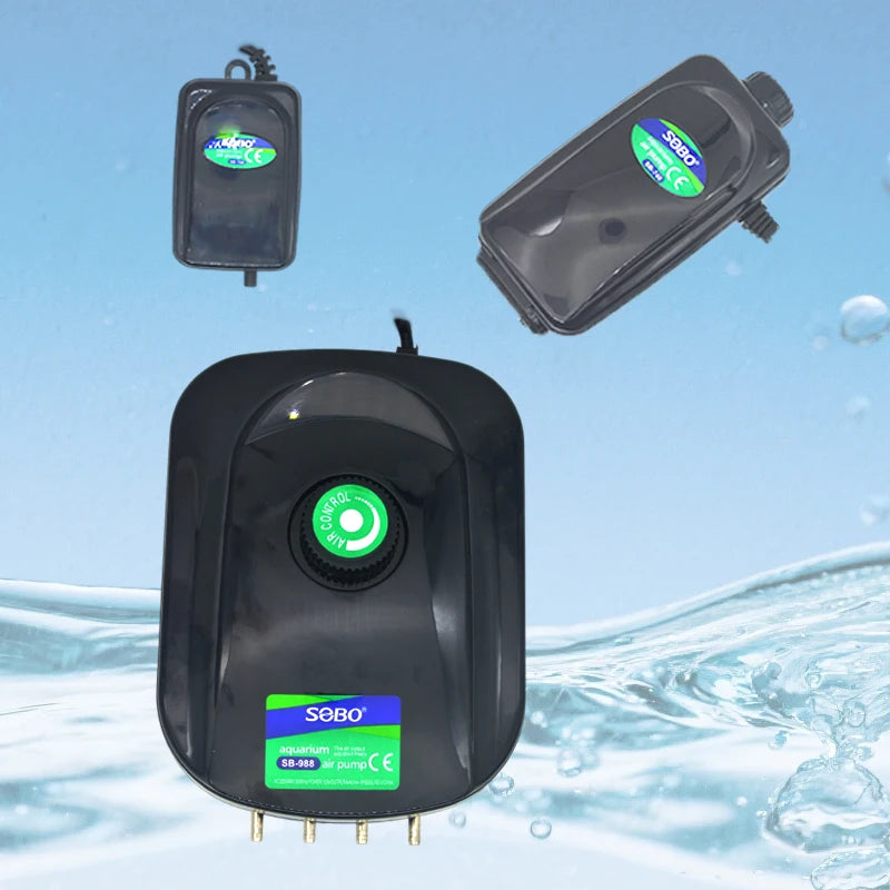 Silent Adjustable Aquarium Air Pump – High Power Water Circulator for Fish Tanks