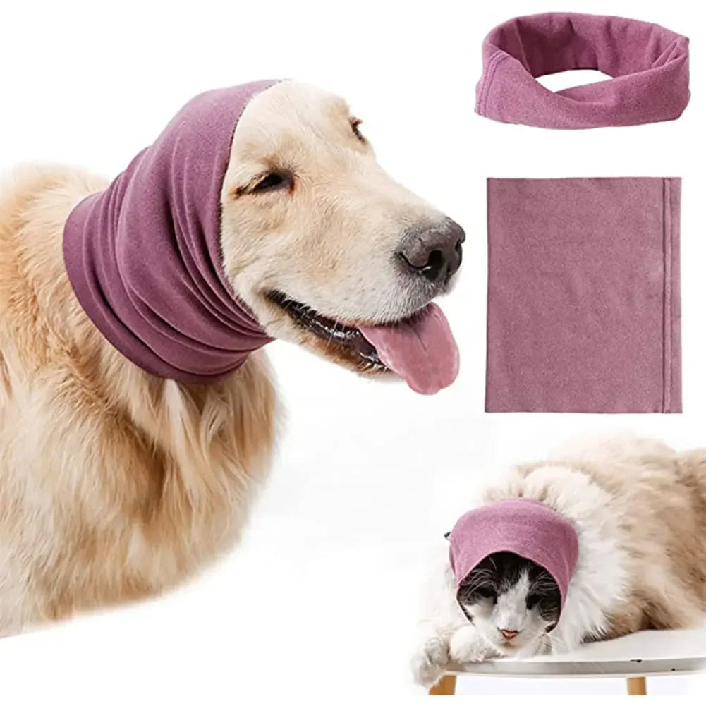 Calming Dog Ears Cover – Noise-Reducing Headscarf for Medium & Large Dogs