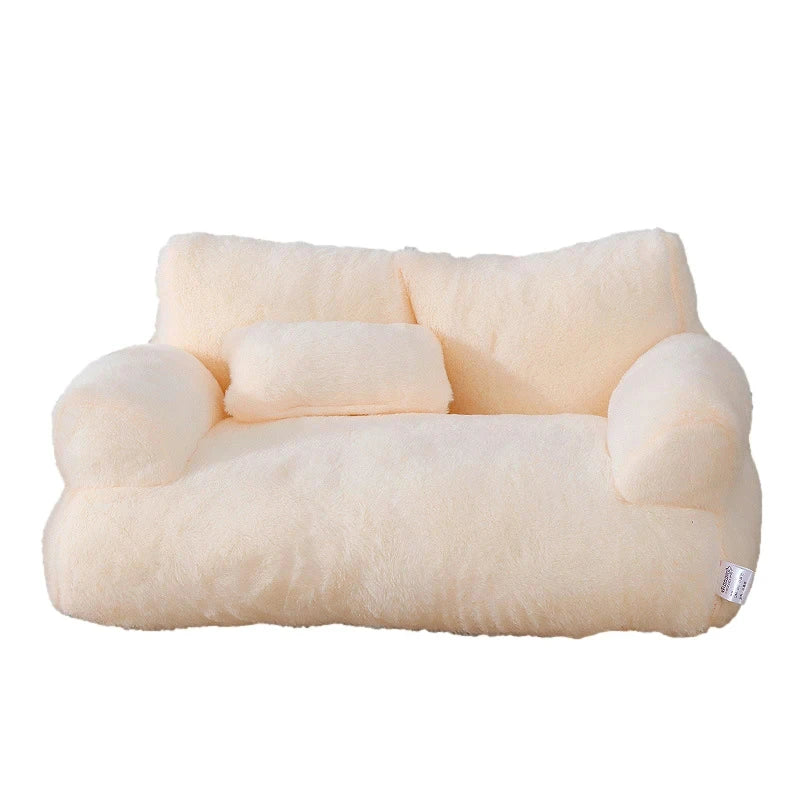 Luxury Winter Plush Cat Bed Sofa – Soft Warm Pet Nest