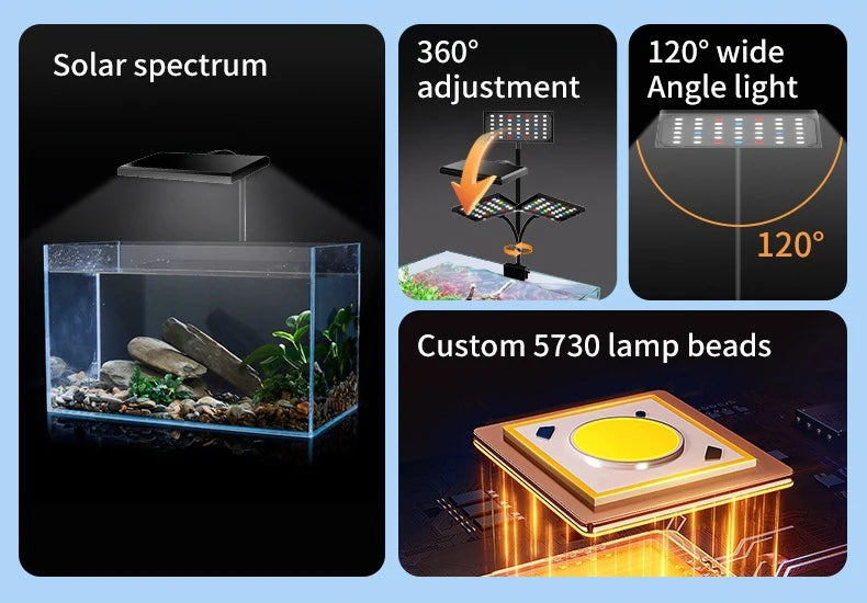 Super Bright USB LED Aquarium Light – Full Spectrum for Fish Tanks & Aquatic Plant Lamp