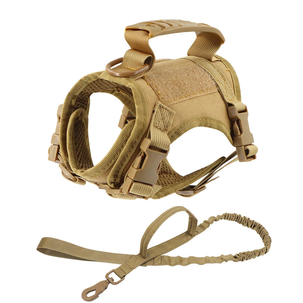 Tactical Escape-Proof Cat & Dog Harness – Adjustable Soft Mesh Vest with Control Handle
