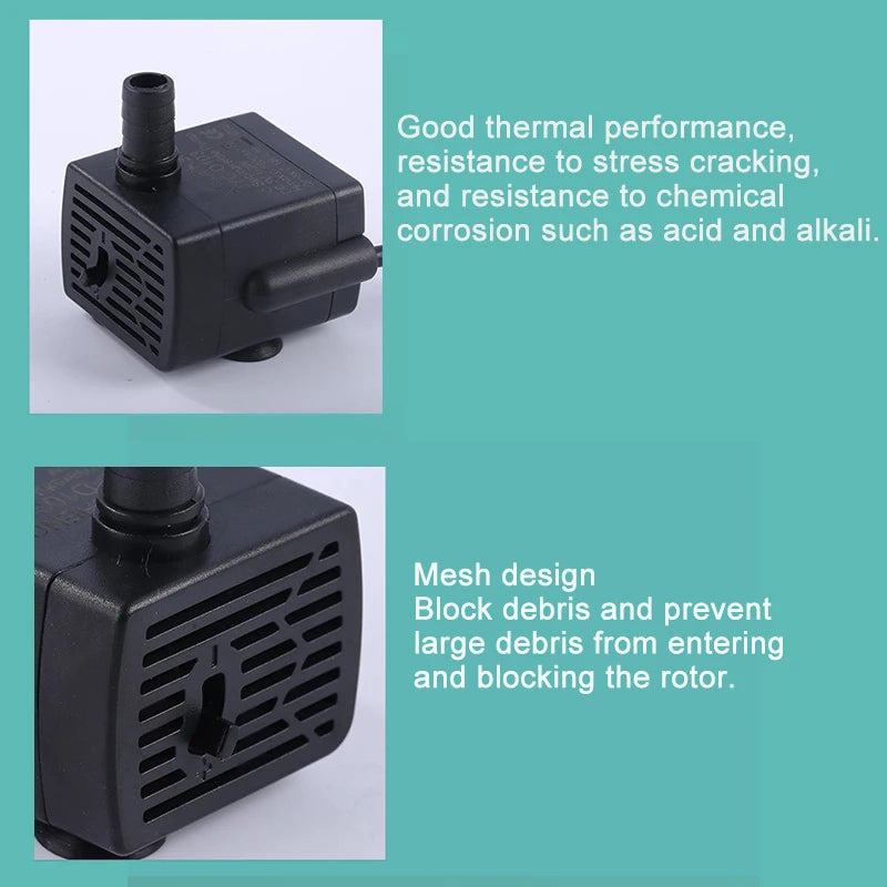 Ultra Quiet USB Aquarium Pump – Mini Fish Tank & Dog / Cat Water Fountain