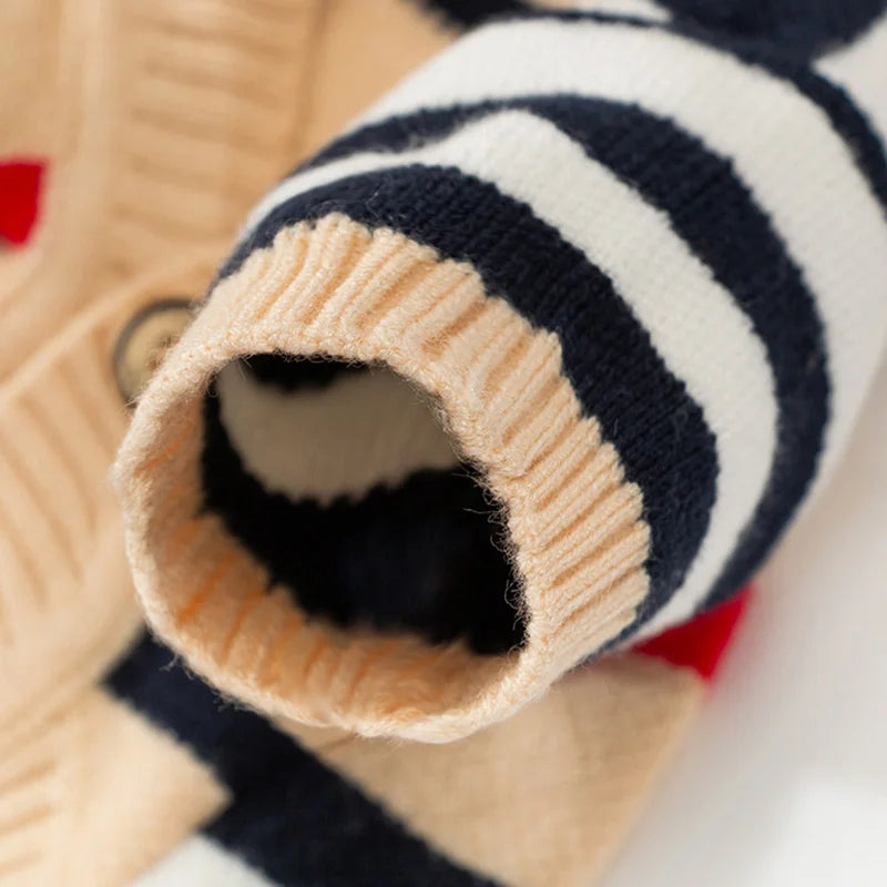 Striped Cotton Cute Cardigan / Sweater for Small Dogs & Cats