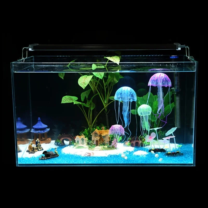 Fluorescent Floating Artificial Jellyfish Aquarium Decoration for Fish Tank