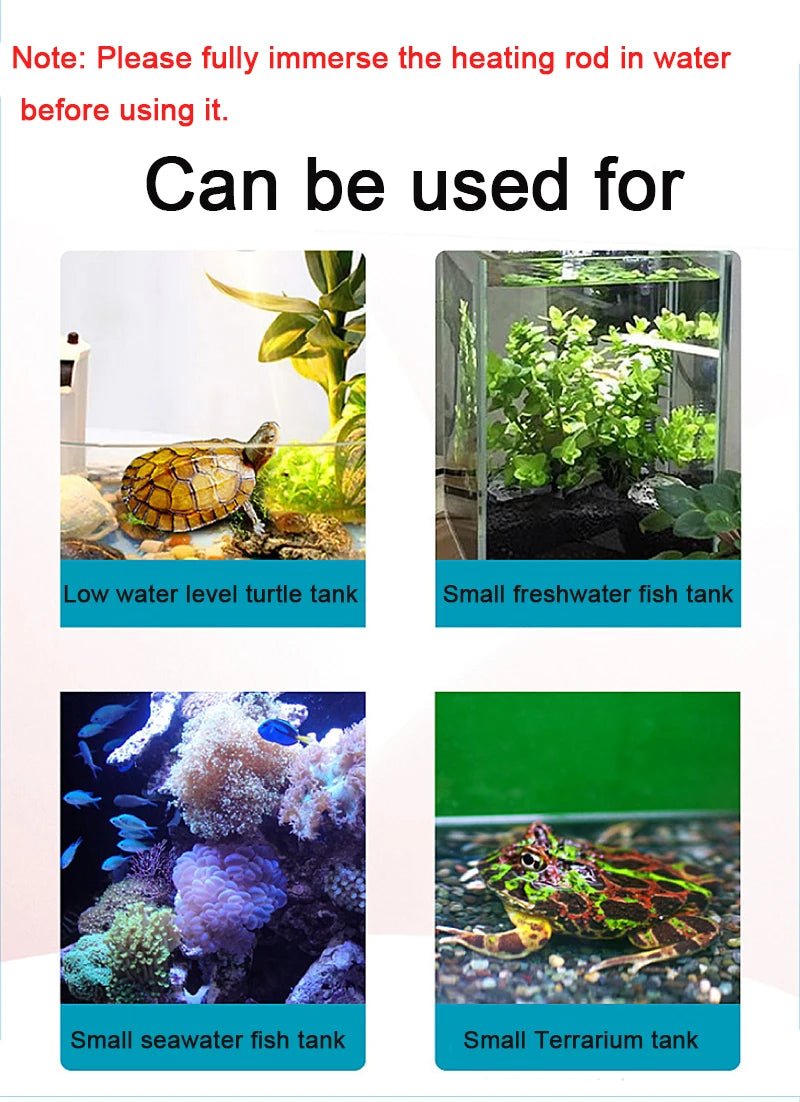 USB Mini Aquarium Heater  –  Constant Temperature Submersible Thermostat Heater Rod for Small Fish Tanks
