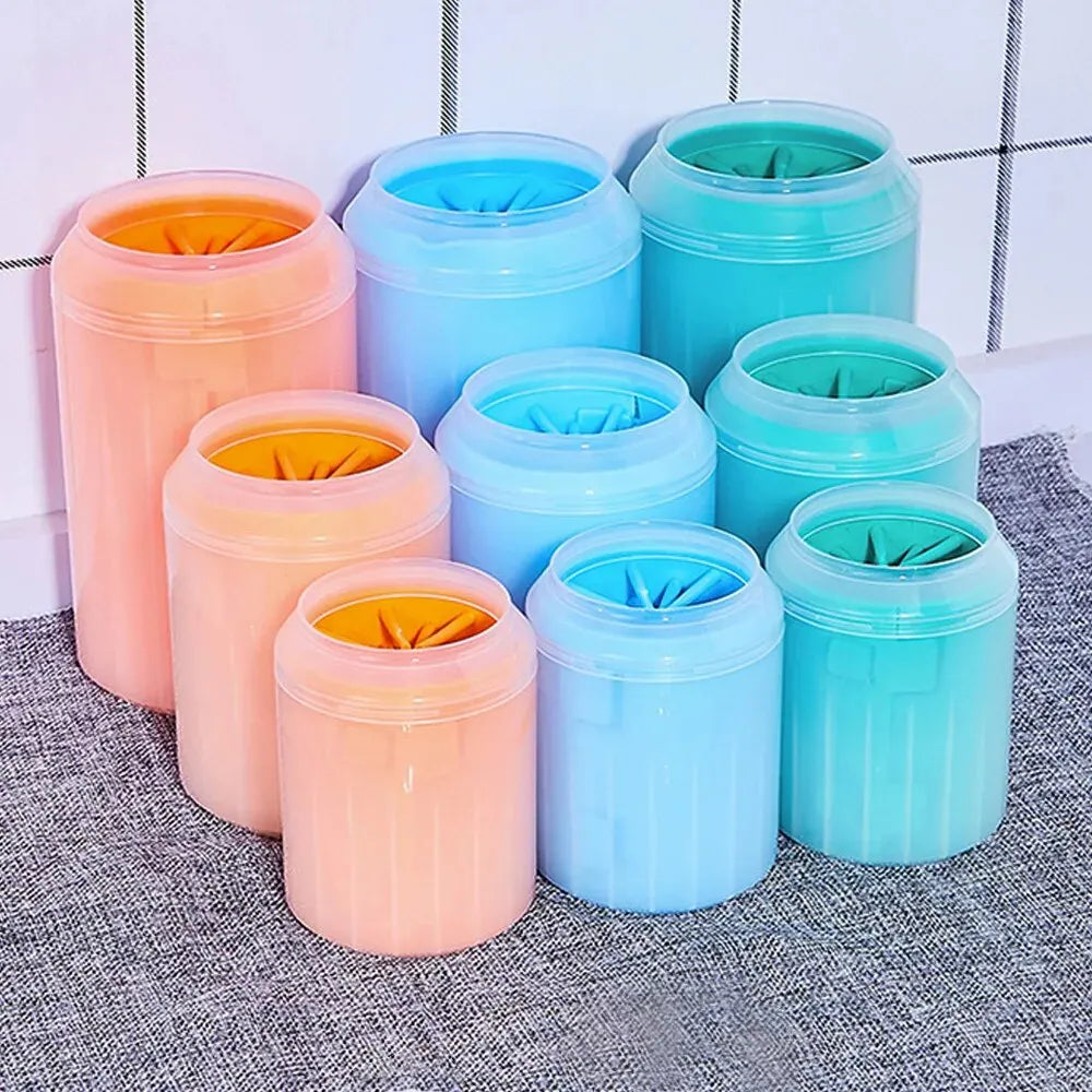 Pet Foot Washing Cup – Portable Dog Paw Cleaner with Soft Silicone Bristles