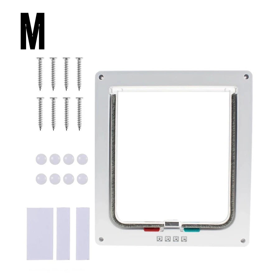 Pet Door – Cat Door, Two-Way Access Door for Cats & Dogs, Glass Acrylic Panel for Pet Houses