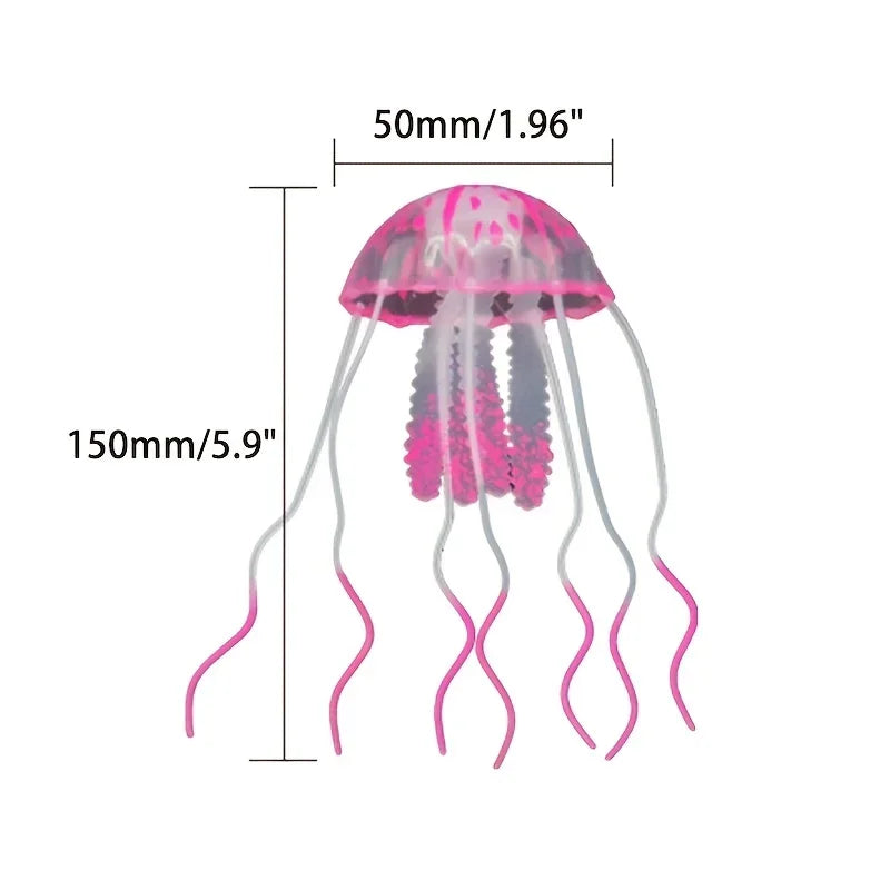 Fluorescent Floating Artificial Jellyfish Aquarium Decoration for Fish Tank