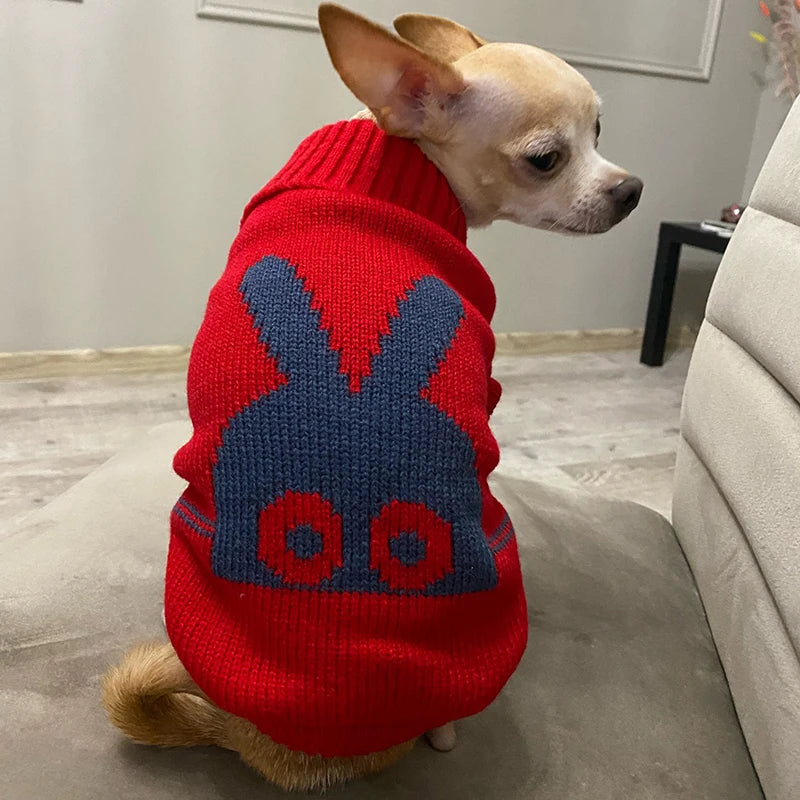 Warm Knitted Dog Sweater – Cozy Winter Clothes for Small & Medium Dogs